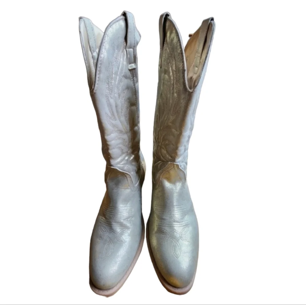 Rampage Willie Metallic Western Cowboy Boots, Size 8 - Picture 3 of 9